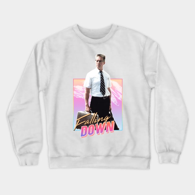 Falling Down - 80s Crewneck Sweatshirt by PiedPiper